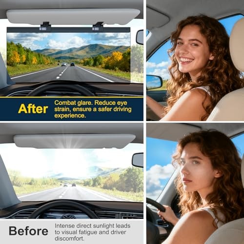 Sun Visor Extender for Car, Visor Extender Attachment for Car, Large 1 Pack