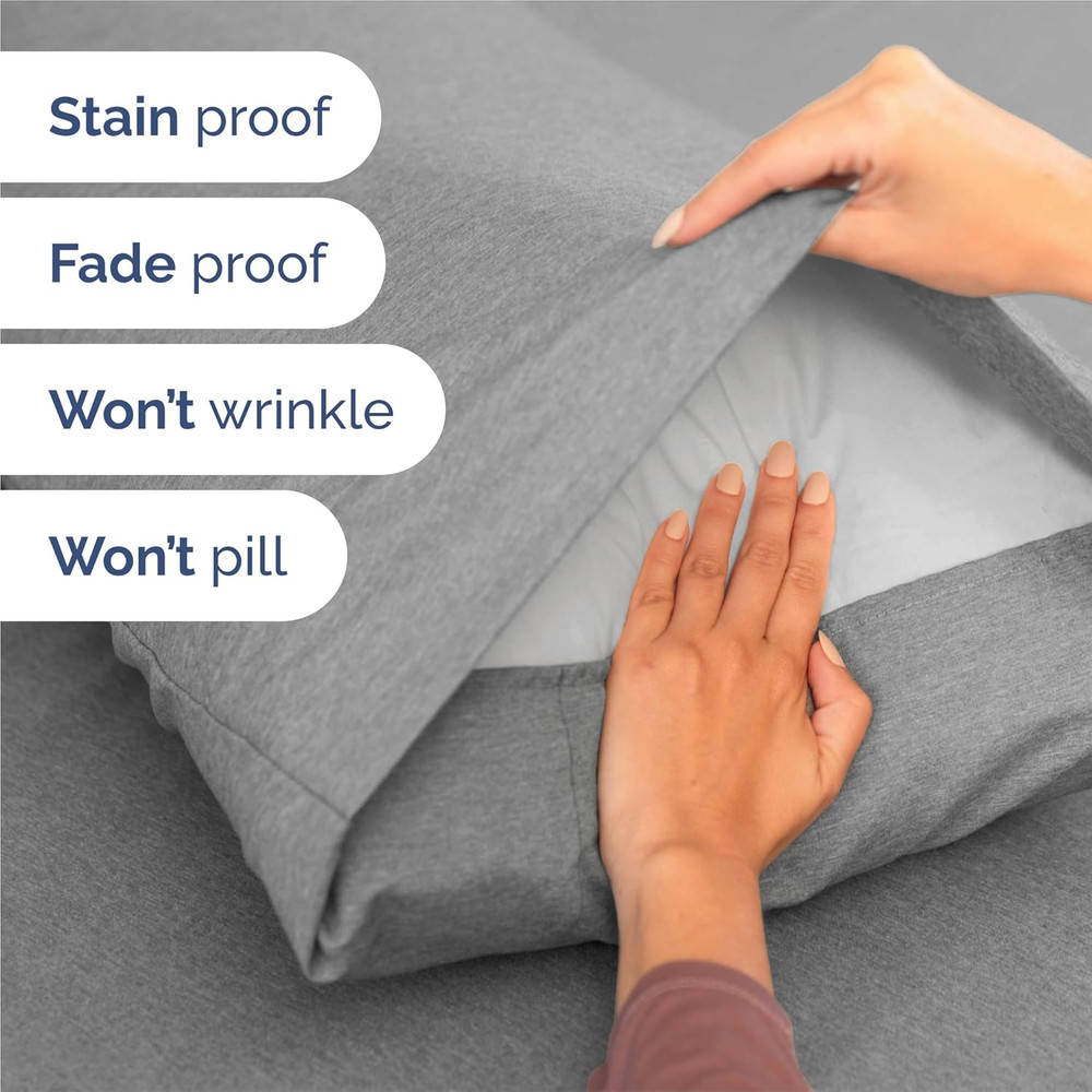 Split King Size 5 Piece Sheet Set - Breathable & Cooling Bed Sheets Set - Hotel