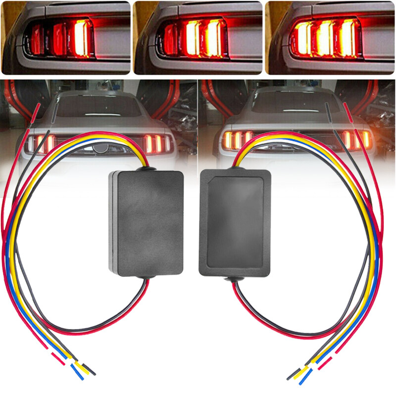 3-Step Sequential Chase Flash Module Boxes For Car tail lamp Turn Signal Light