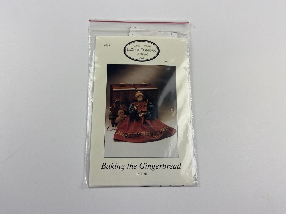 DeCuyper Trading Co Pattern Baking The Gingerbread 16 Inch Doll Pattern