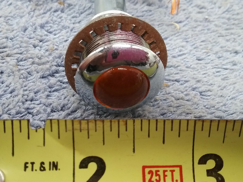 2 NOS 12 volt Amber LED Indicator Lights