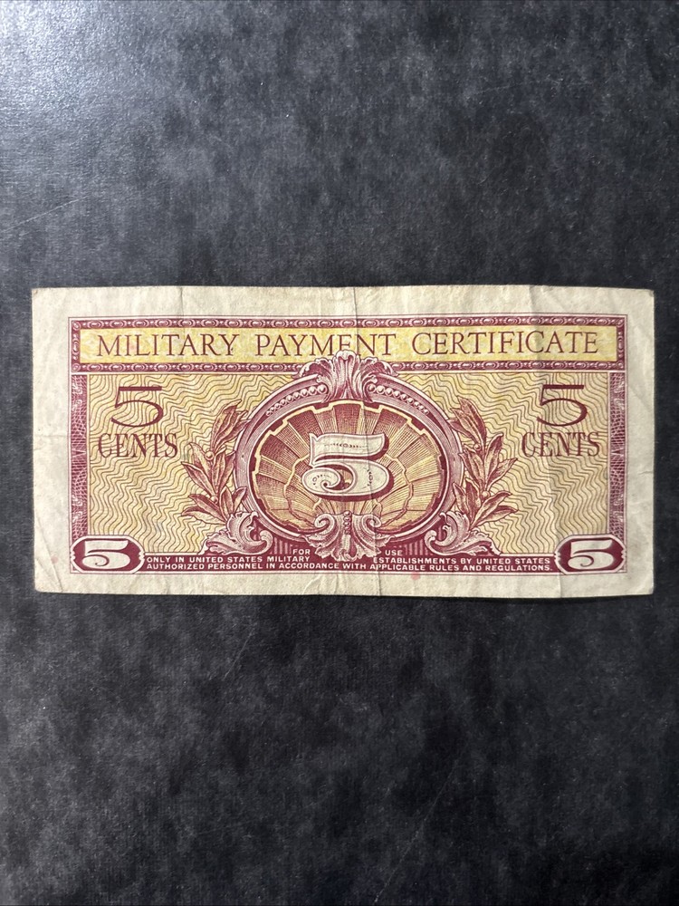 Military Payment Certificate 5 Cents