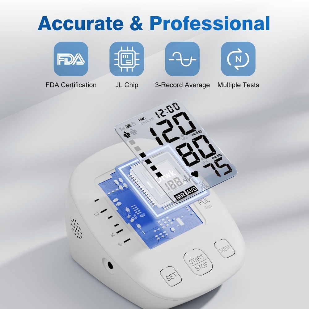 Blood Pressure Monitors for Home use Automatic Digital BP Machine Adjustable ...