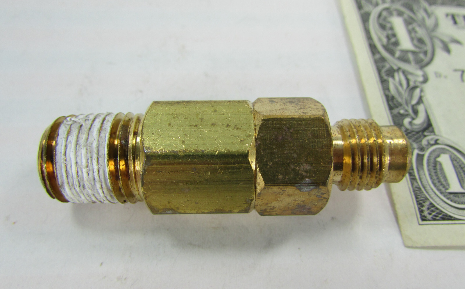 NOS Taprite Check Valve Regulator Outlet Fittings, 1/4" Flare x 1/4" NPT 5436A