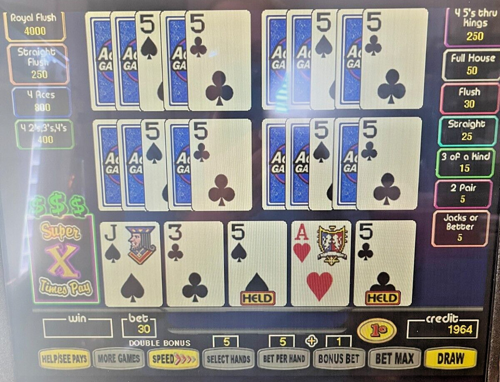 IGT Super X Multi Hand Poker (M10001032) Multi-Denom