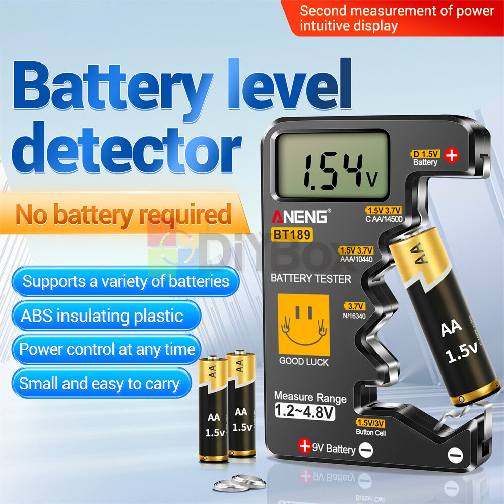 BT189 Digital Battery Tester Electricity Indicator Universal AA, AAA 9V Battery