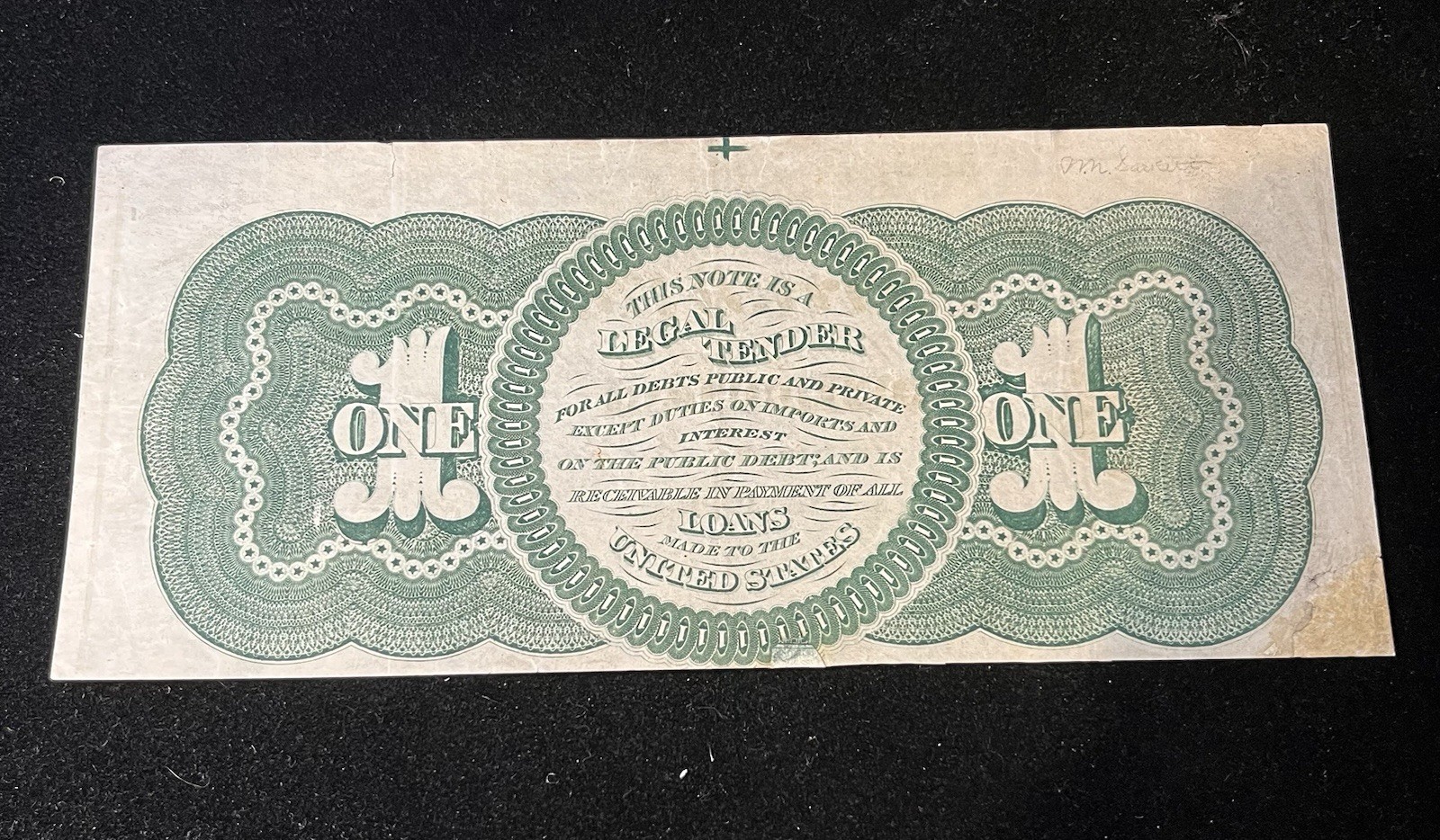1862 1 legal tender - Repaired