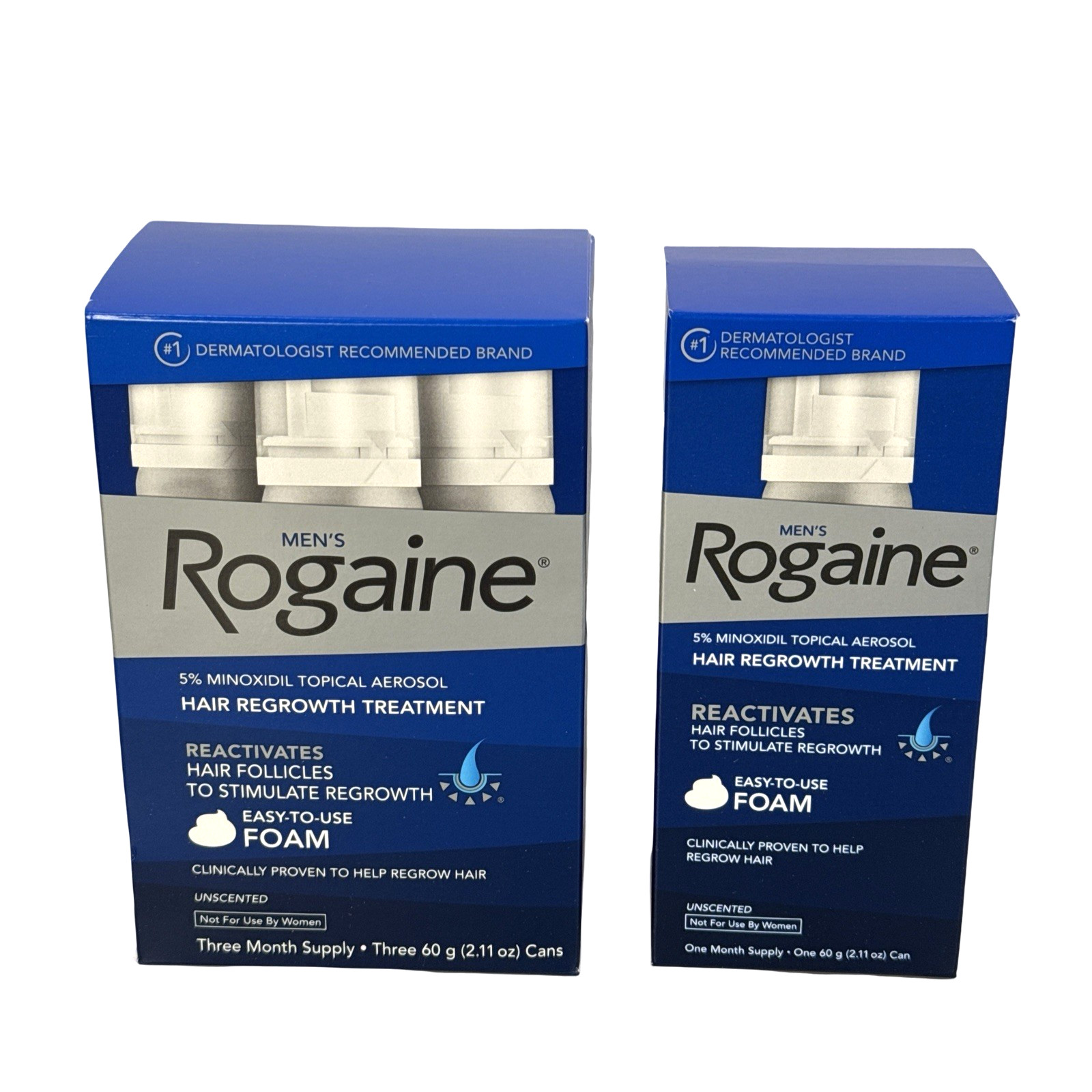 Rogaine Men’s 5% Minoxidil Foam Hair Regrowth Treatment 4x2.11 oz, Exp 04/2026
