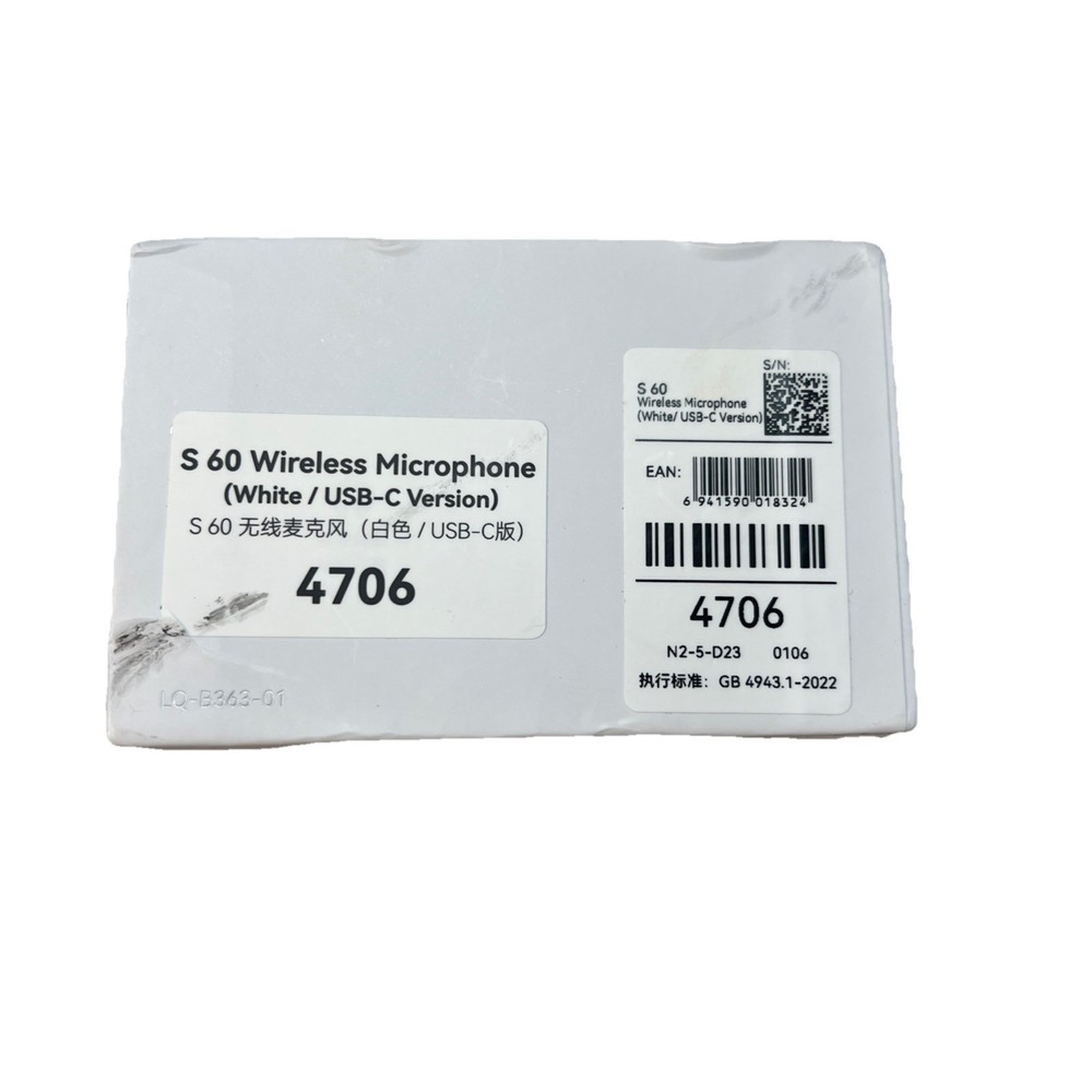 SMALLRIG S60 Wireless Microphone (White/USB-C Version) 4706