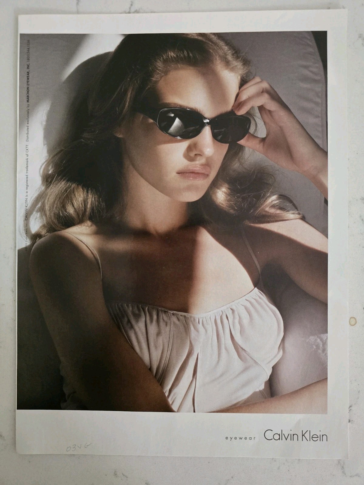 2003 Women's Calvin Klein Eyewear sunglasses vintage ad