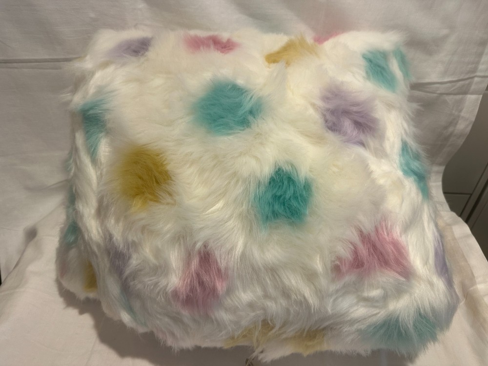 Pottery Barn Teen Lots A Dots Faux Fur Beanbag Slip Cover Large NEW SOLDOUT NLA