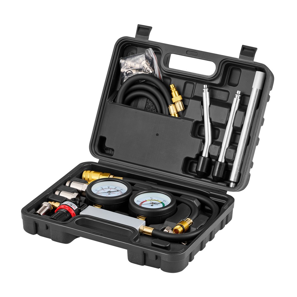 Uimoso Engine Cylinder Compression Tester Kit 0-100 PSI Leak Detection Tool
