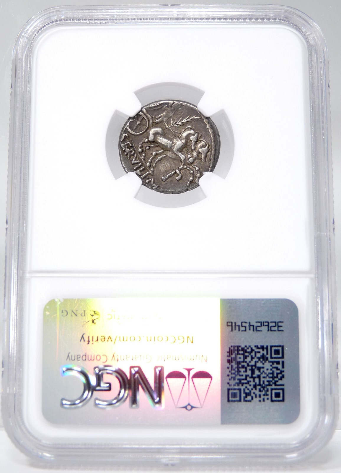 MINERVA/Victory Two Horse Chariot P. Servilius Mf Rullus NGC VF Coin Servilia 14