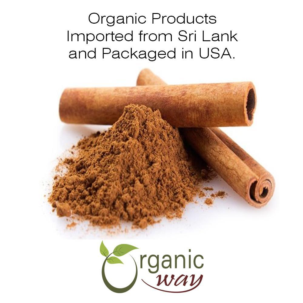 Organic Way Cinnamon Cassia Sticks - Organic, Kosher & USDA Certified