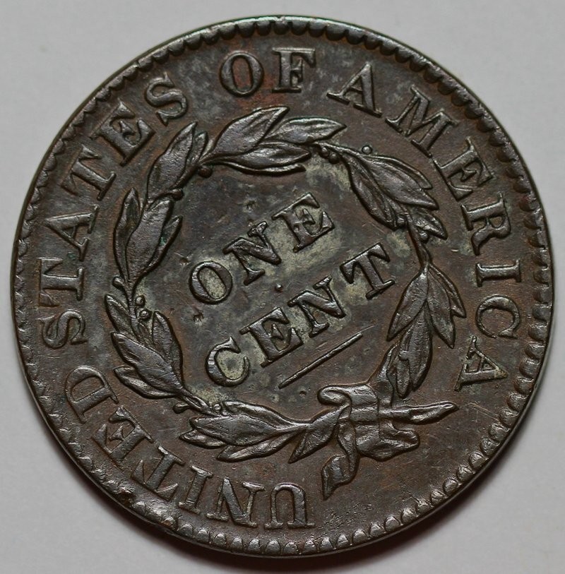 1831 Coronet Head Large Cent (N-7) - Large Letters - Double Profile