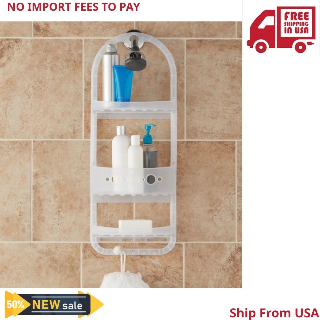 Mainstays Large Over the Shower Caddy with Shelves and Deep Basket, Heavy Duty