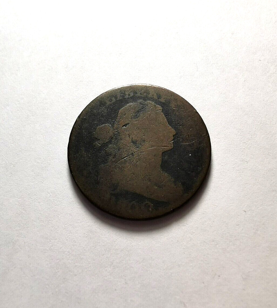 1800 US Draped Bust Large Cent Coin S-204