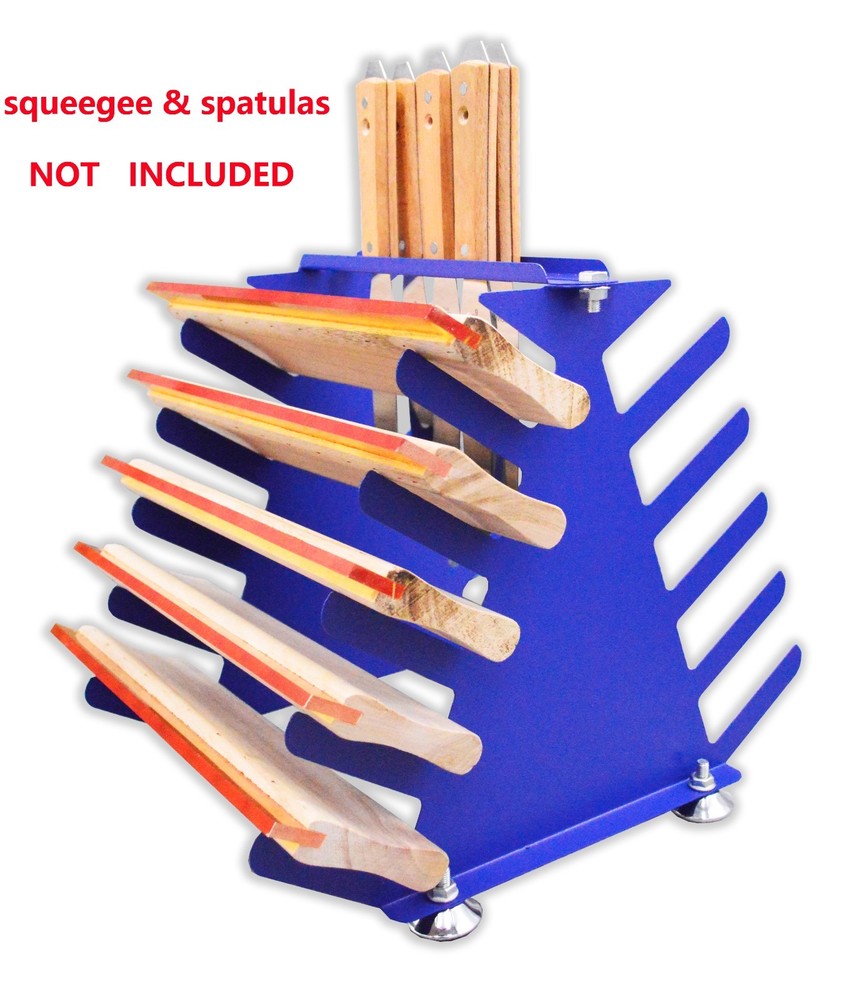 Screen Printing Squeegee/Spatulas Holder Desktop Shelving Tool Rack 5 Layers