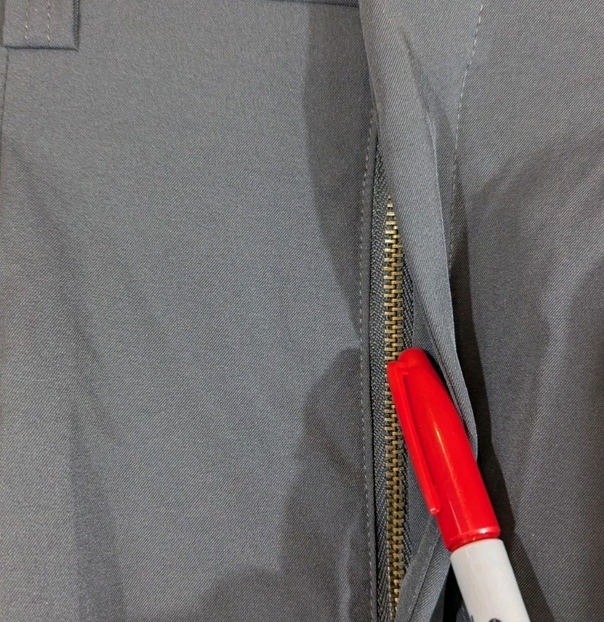 Smitty Officials Apparel Umpire Pants Gray Mens Size 32x37.5 Expanding Waist