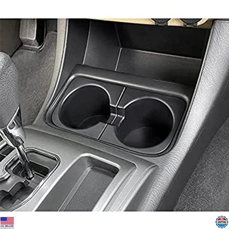 JDMCAR Durable Cup Holder Inserts for Toyota Tacoma 2005-2015, Basic Black, 2