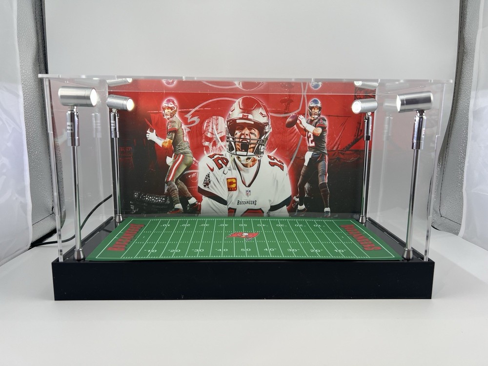 Tom Brady - Bucs - Custom 2-3 Card PSA Display Case W/ LED Lights