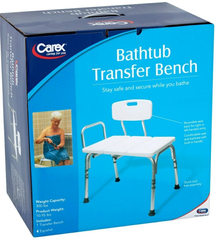 Adjustable Shower Transfer Bench Seat for Bathtub Safe Comfortable Easy Use