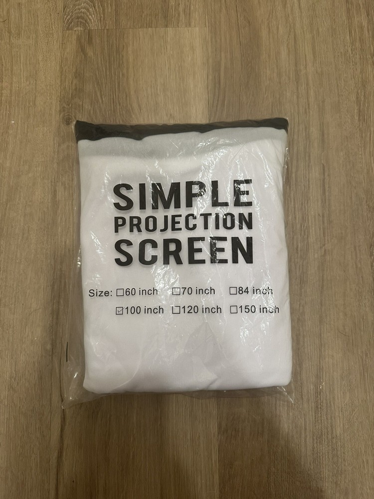 Simple Projection Screen 100 Inch 16:9 Aspect Ratio