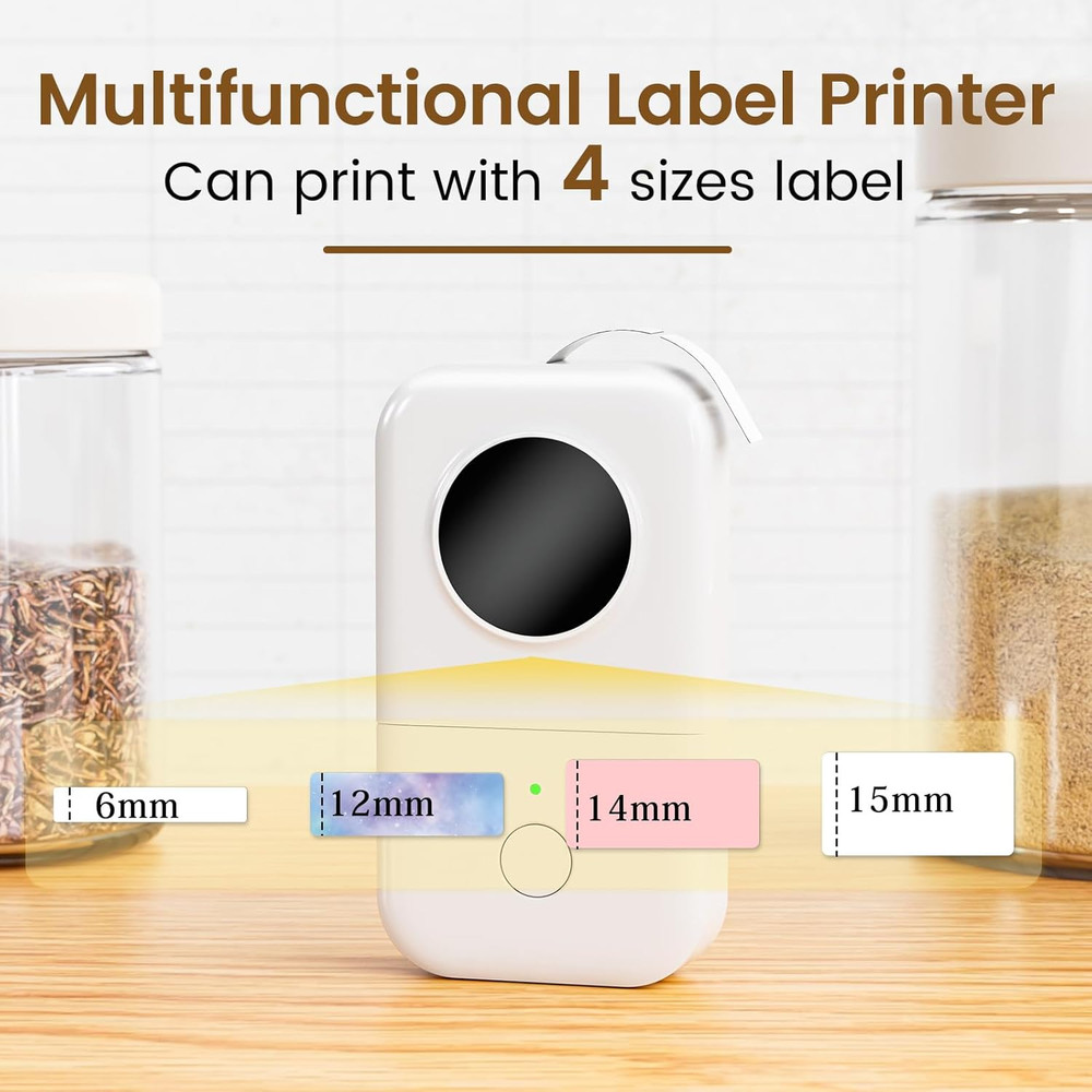Phomemo D30 Label Maker Machine, Portable Handheld Bluetooth Mini Label Printer
