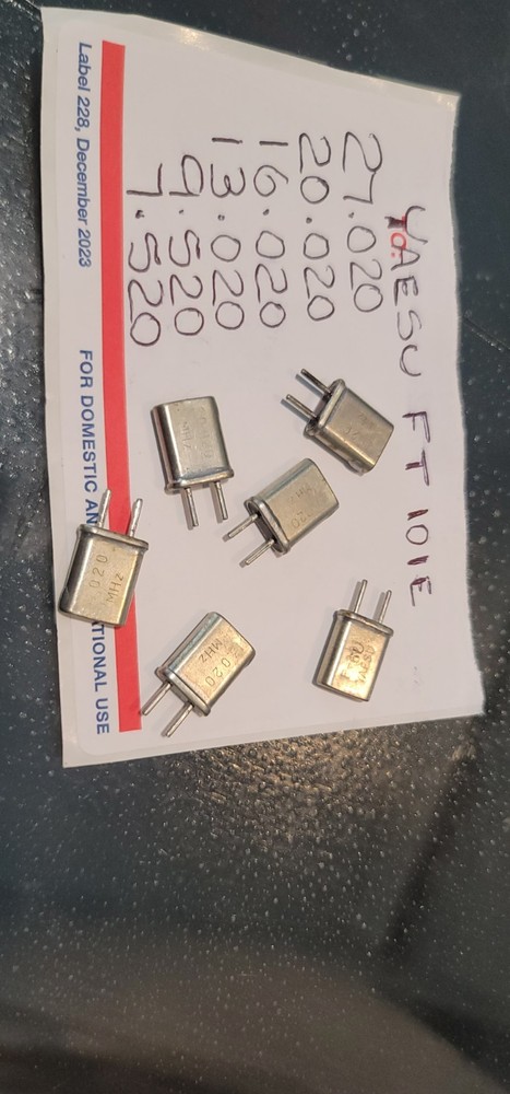 6 CRYSTALS  FOR  YAESU  FT  101E