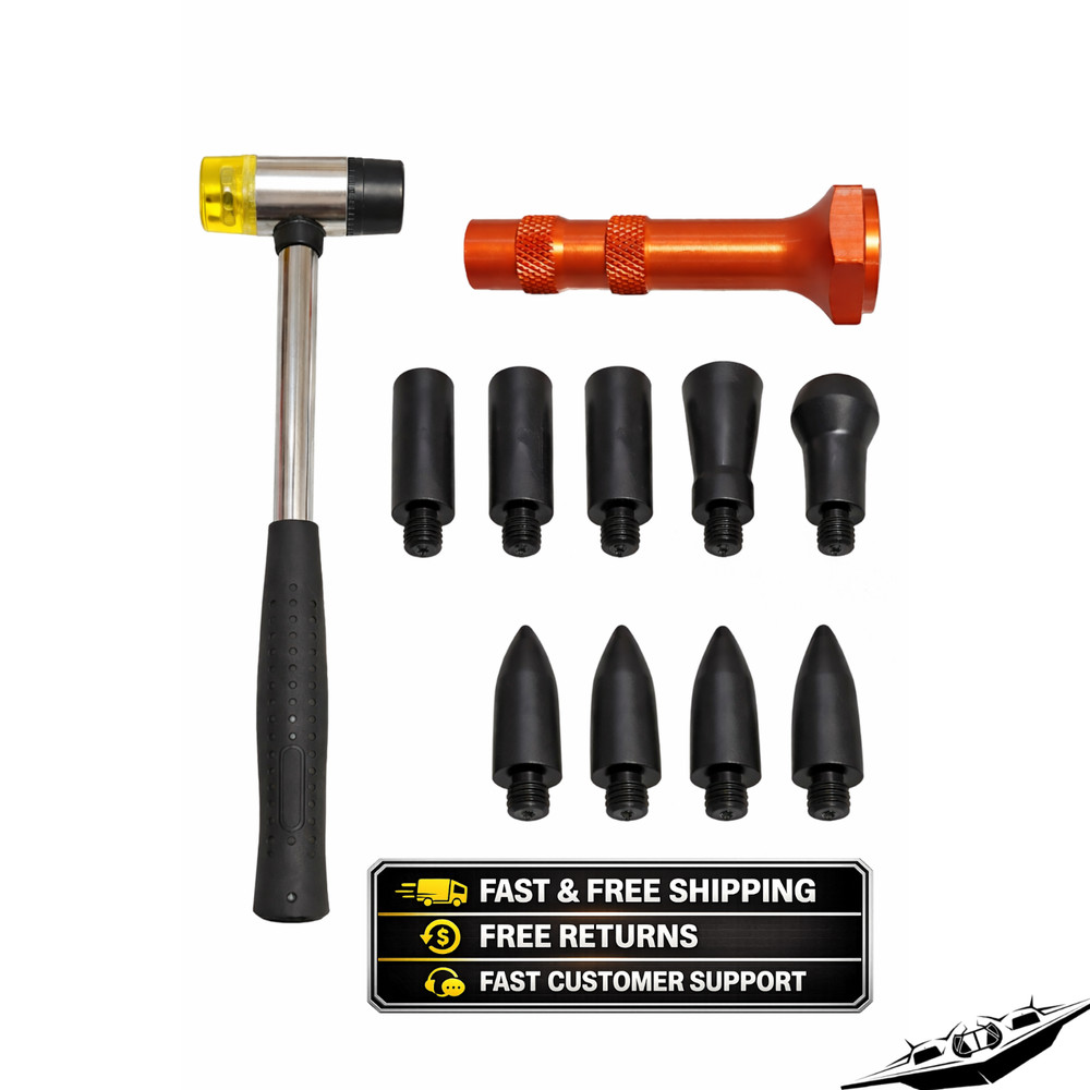 Paintless Dent Repair Tool Kit 10PCS Tap Down Hammer Auto Body Set