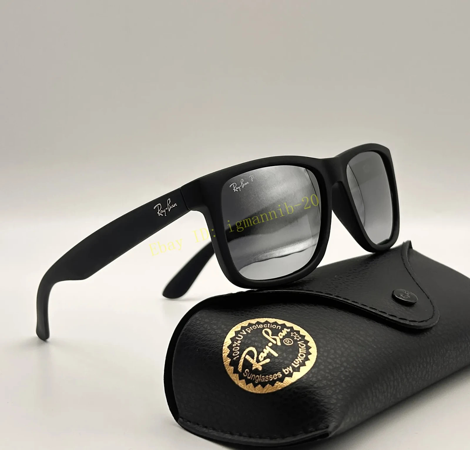 Ray-Ban RB4165 622/6G Justin Polarized Sunglasses Grey Mirror Silve Lens 54mm UV