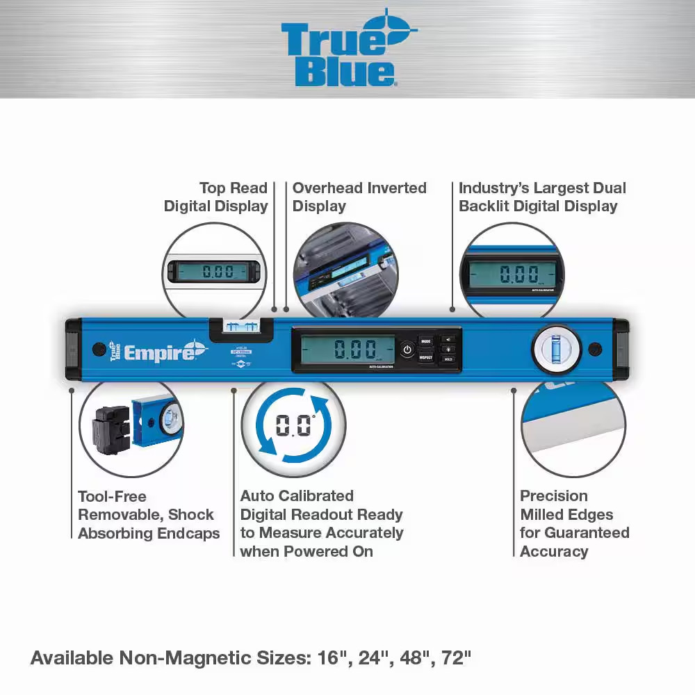 48 In. True Blue Digital Box Level
