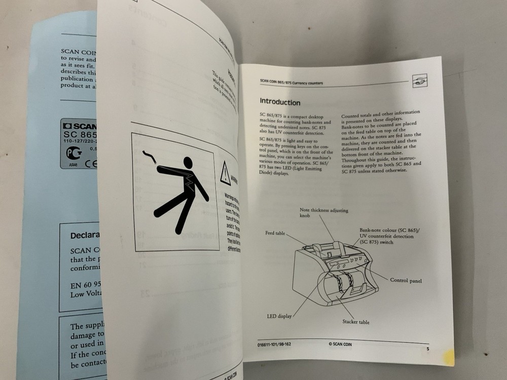 Scan Coin 865/875 Currency Counters User’s Guide