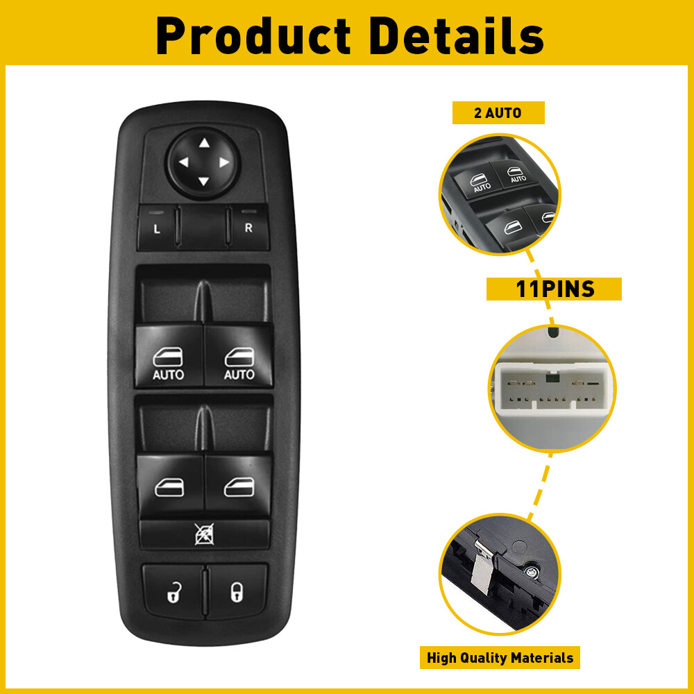 For 2014-2019 Jeep Grand Cherokee Master Power Window Switch Front Driver Side
