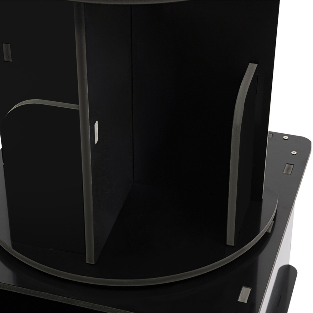 Bedside Table with Drawer, Corner High End Table, Rotating Bookshelf with Drawer