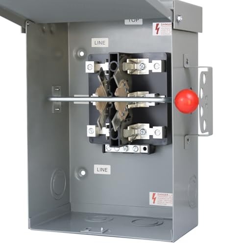100A Manual Transfer Switch for Generator, 120/240V Double-Throw Safety Switch,