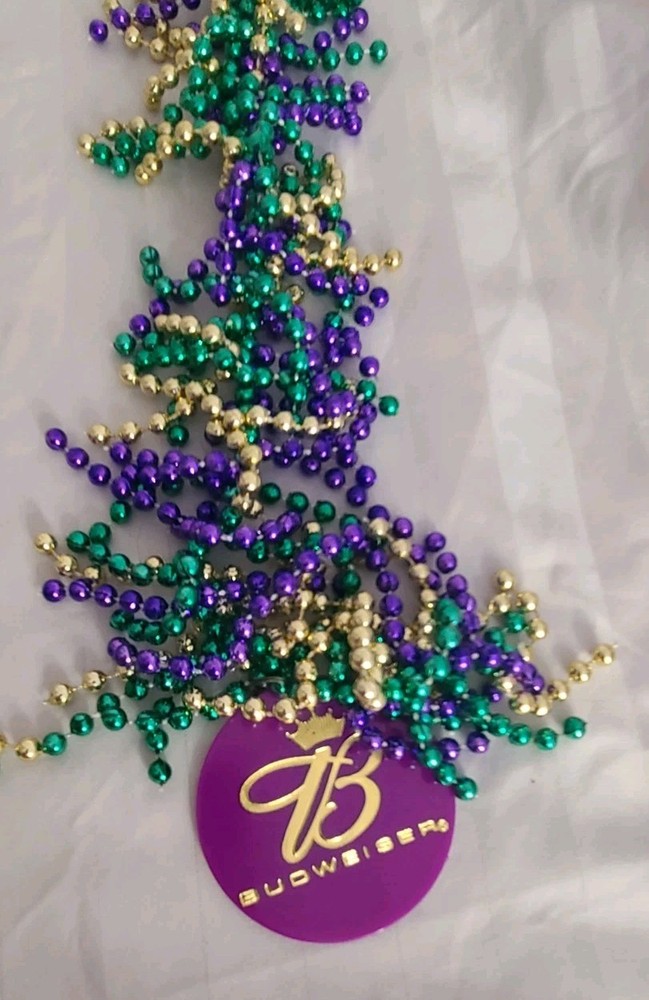 Budweiser Bud Light Mardi Gras Beaded Boa Rare