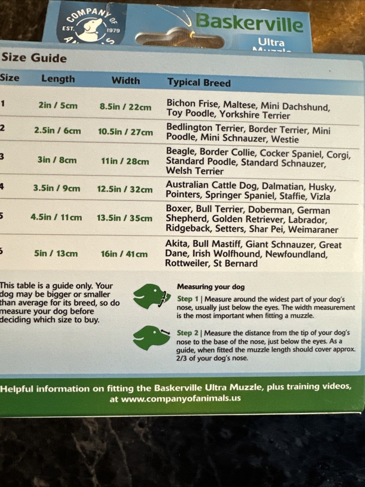 New Baskerville Ultra Basket Muzzle Size 1