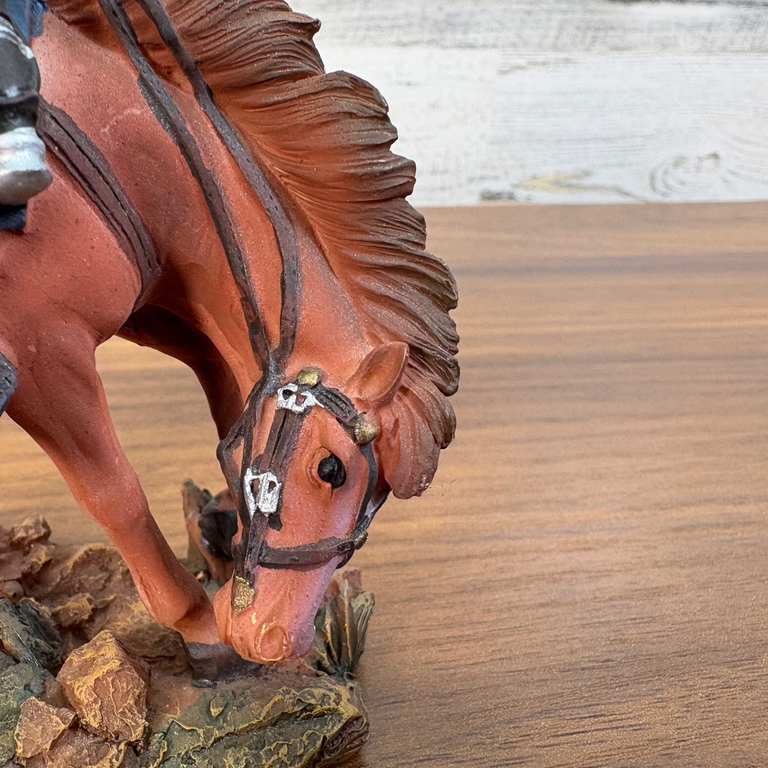 Civil War Stonewall Jackson Mounted Battle Scene Figure Hand Painted Resin 4"x5"