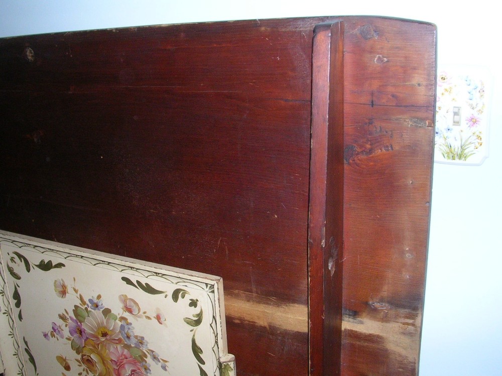 Primitive Vintage Old Solid Pine Tilt Top Bench-Table Rustic Farm Country