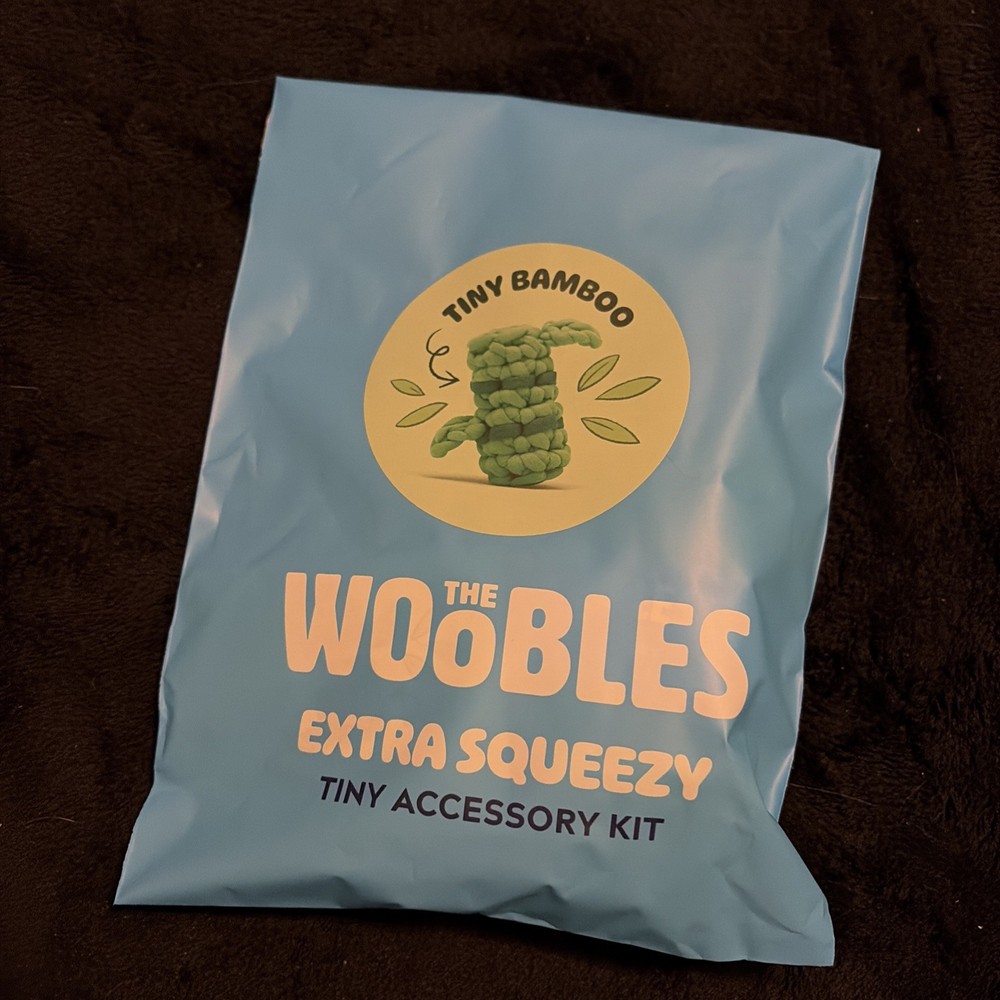 The Woobles Tiny Bamboo Accessory Kit Extra Squeezy Unopened Sealed