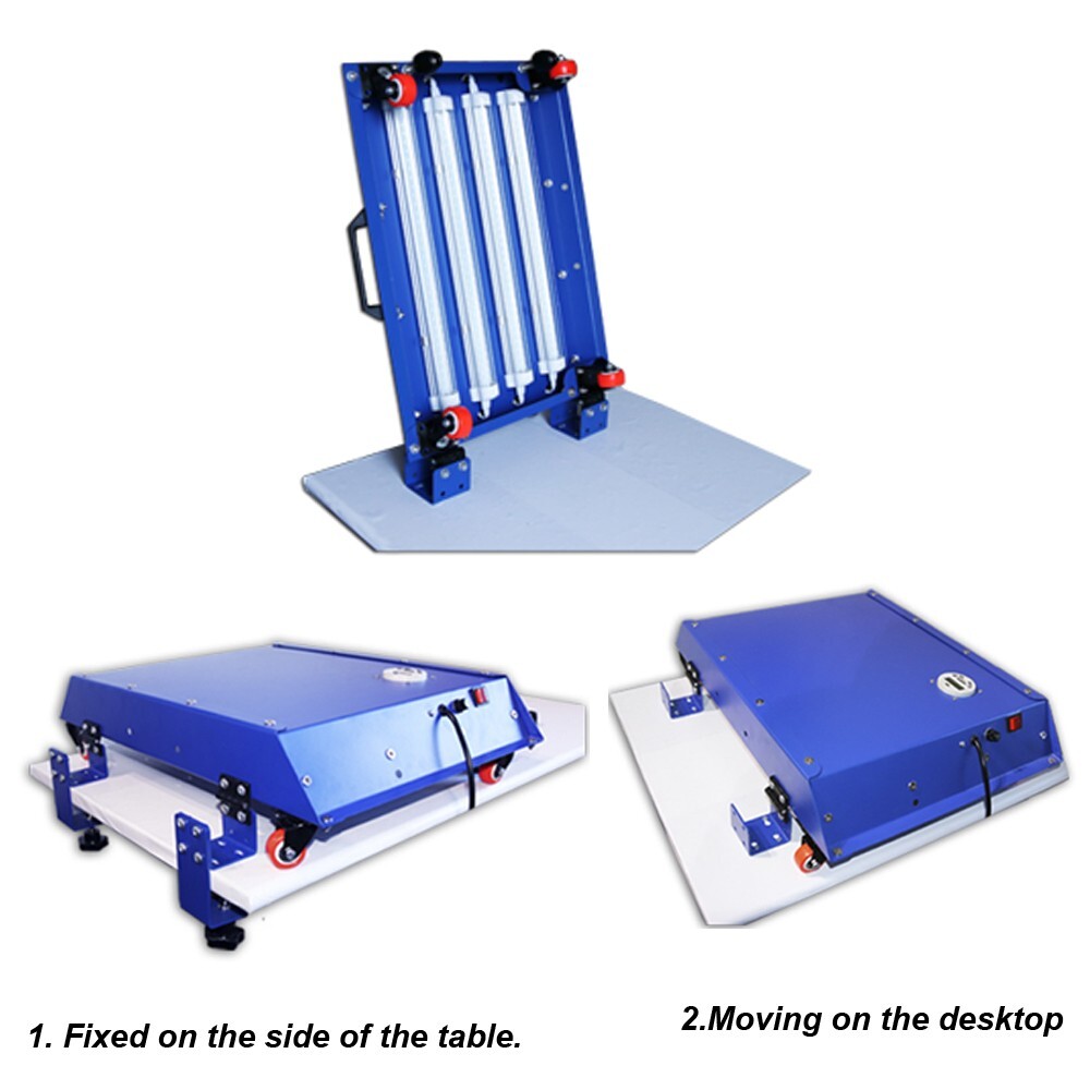 110V Push-Pull LED Movable Exposure Unit Ultraviolet Plate Drying Printing 12W×4