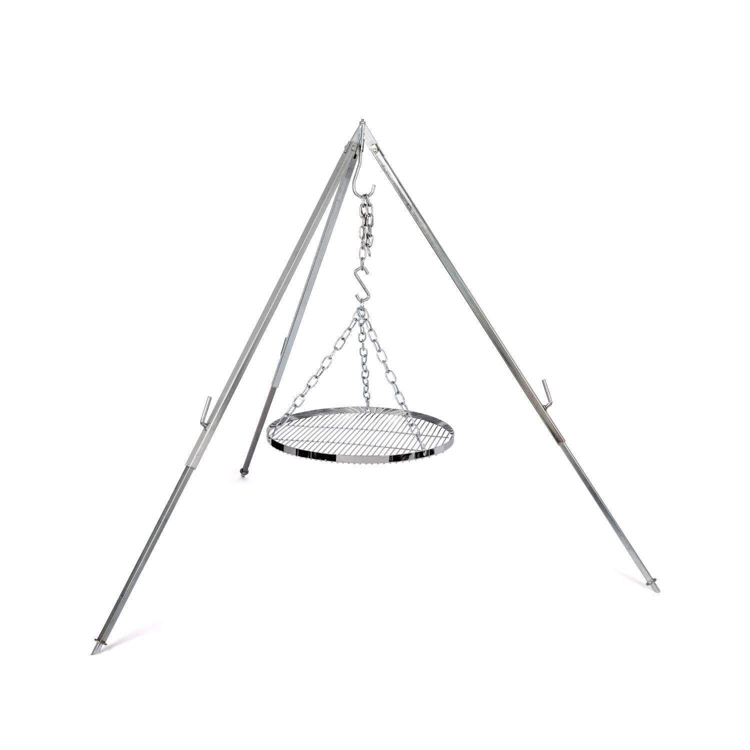 Petromax Hanging Campfire Grill Grate for Outdoor Cooking Tripod, Steel, 19.7 in
