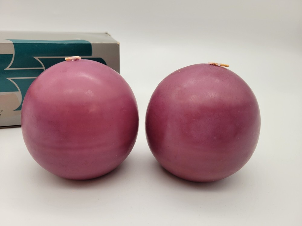 Partylite Raspberry Two Ball Candles 3"