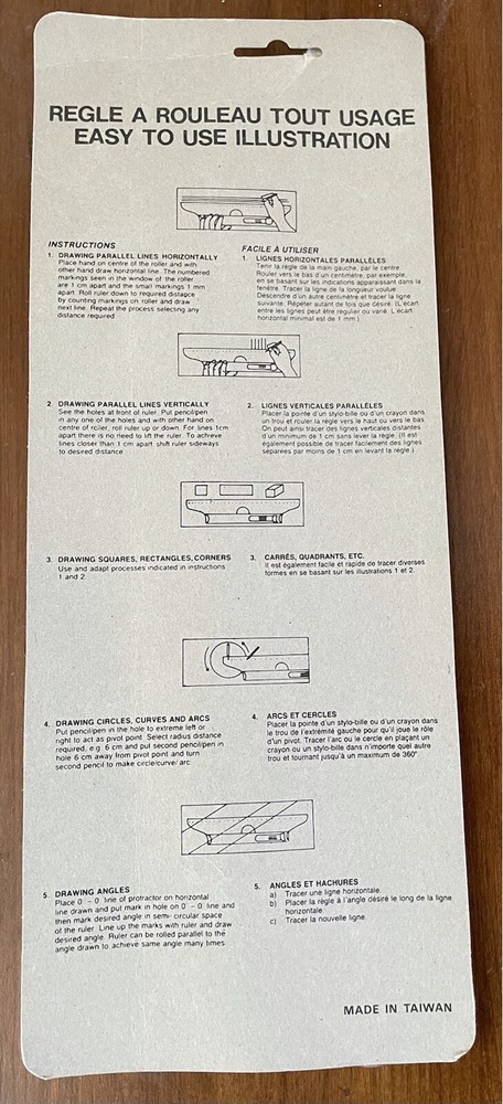 Rolling Ruler All Purpose Compass Protractor Parallel Vertical Horizontal T Sq