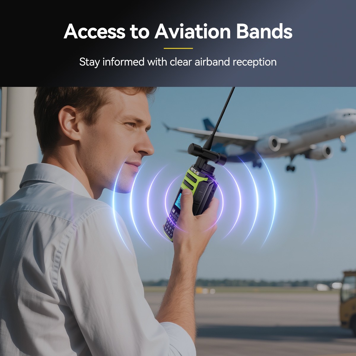 Retevis A3 Ham Radios Full Band Radios Long Range Walkie Talkie FM Transceiver