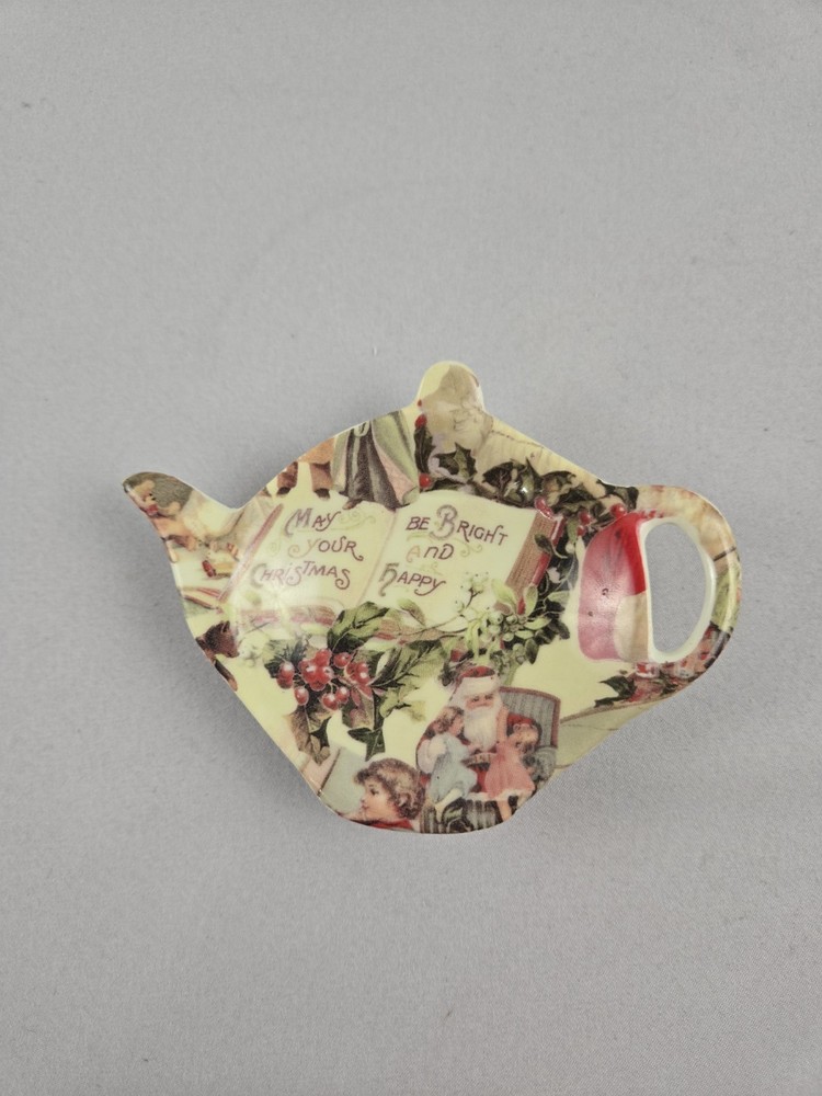 Christmas Themed Ceramic Teabag Holder