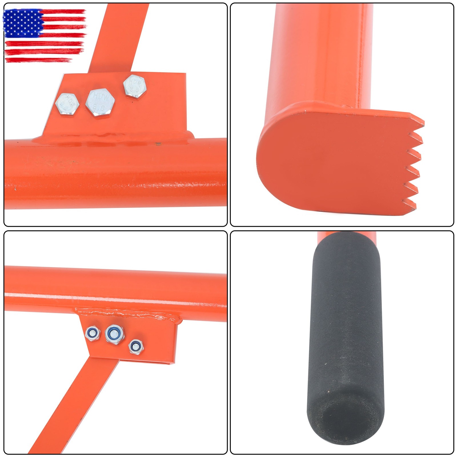 58in Felled Cant Hook Logging Tool - Steel Log Roller Tool W/ Rubber handle