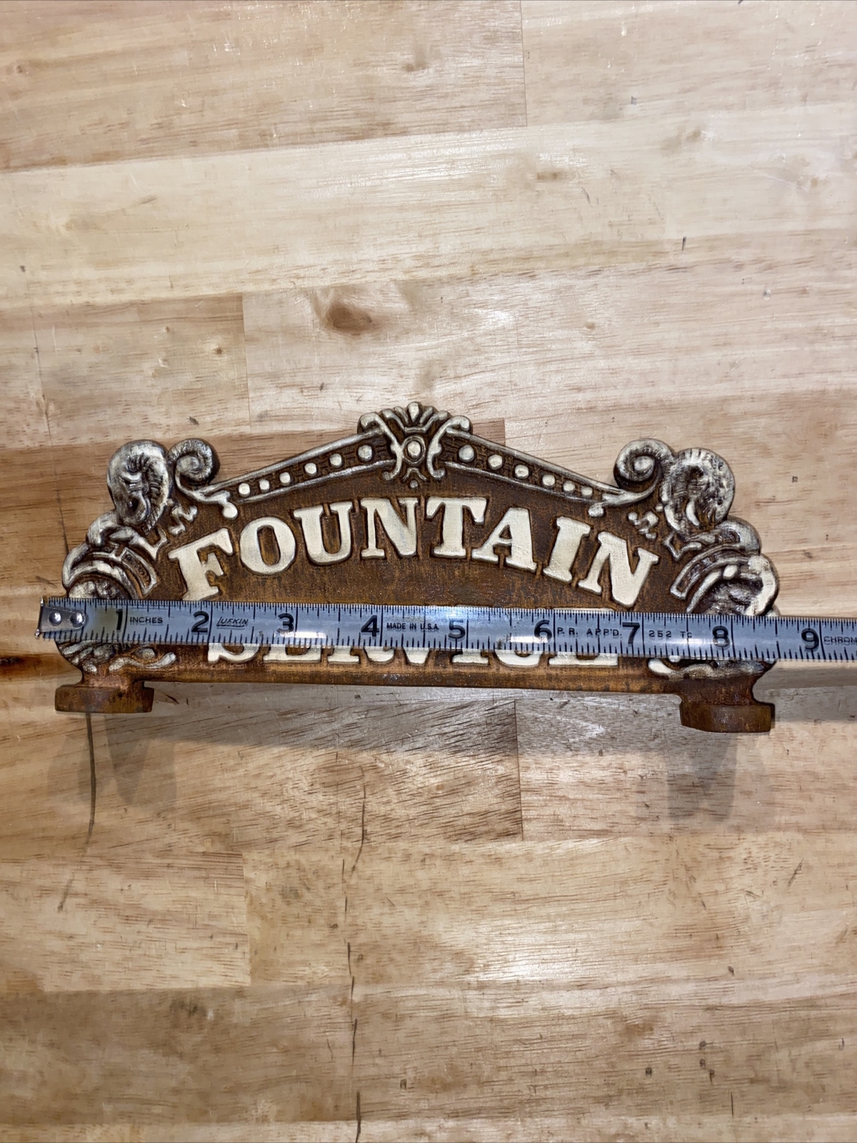 Coca Cola Cash Register Plaque Sign Coke Collector Soda Fountain Patina Metal