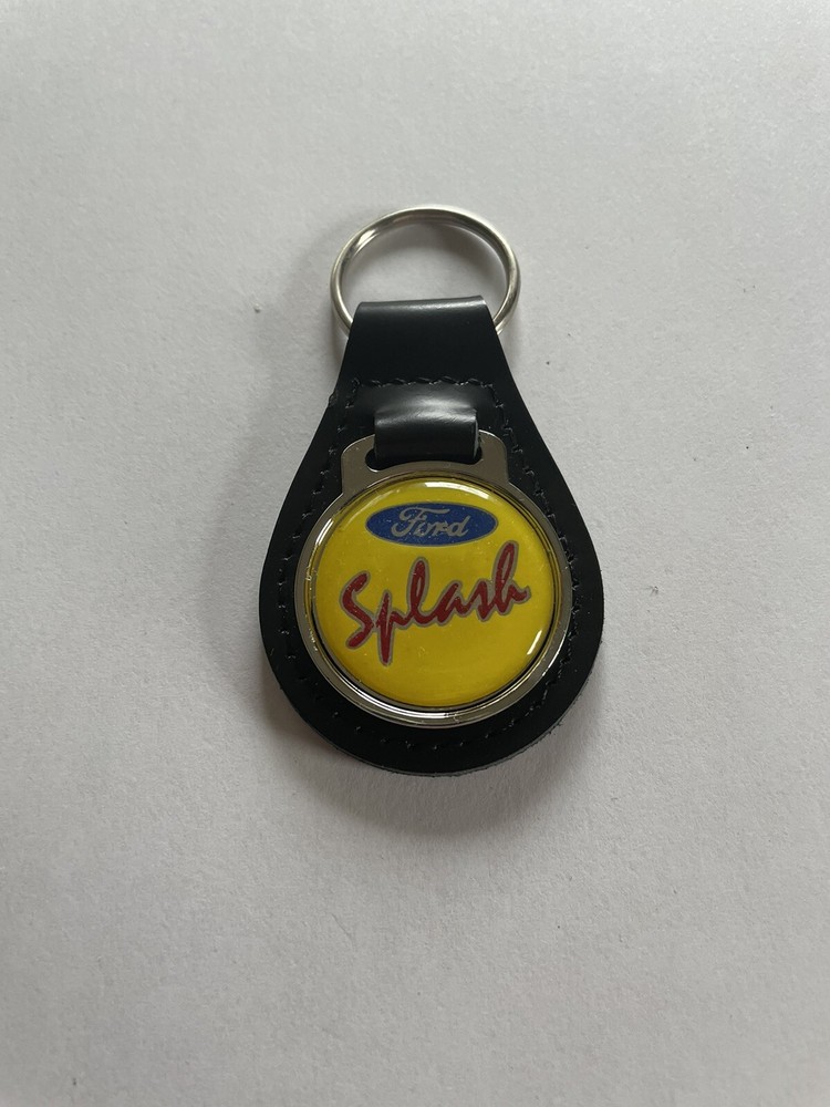 Ford Splash Keychain Black Leather Ford key chain